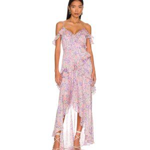 ASTR the Label Pemberley Midi Dress in Pink Multi Floral NWT Size Small